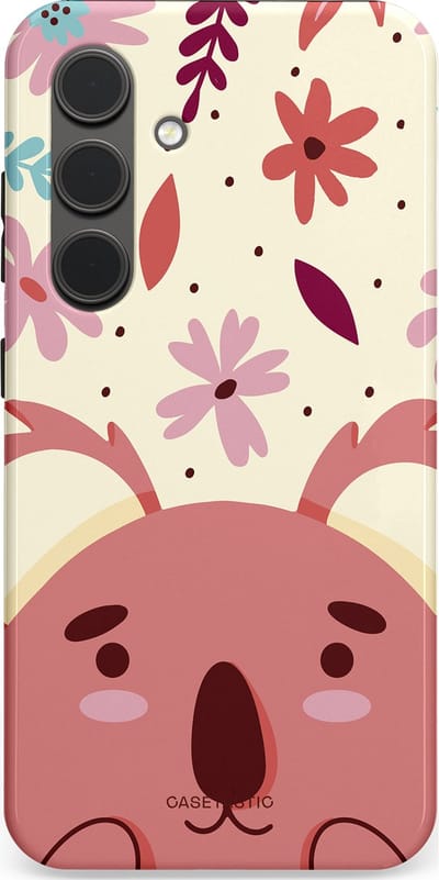 Casetastic Hoesje Geschikt voor Samsung S24 - Stijlvolle Beschermende Duo-layer Case - Koala knuffel