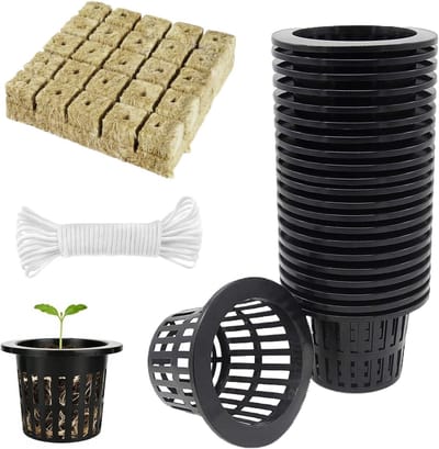 Set van 20 Hydroponische Netpotten van 10 cm voor Groenten en Bloemen, Ideaal voor Hydrocultuur en Plantenvermeerdering