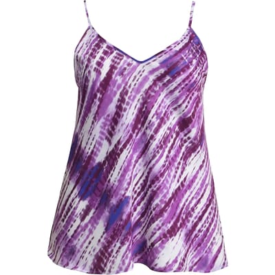 Satijnen Abstract Motief Tanktop Dames Mat Fashion