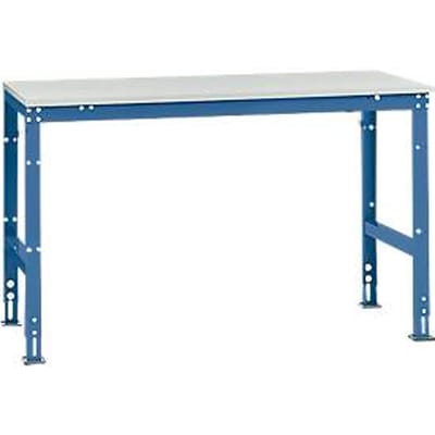 Manuflex basistafel UNIVERSAL Standaard, tafelblad melamine, 1500 x 800, briljantblauw