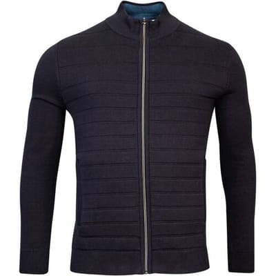 Baileys Vest Cardigan Zip Front Structure Knit Navy / male