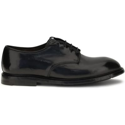 Premiata Zwarte Kalfsleren Bos Taurus Oxfords en Derbies