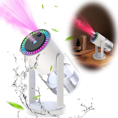 Luchtbevochtiger met Sterrenhemelprojectie en Sfeerverlichting - Desktop Ultrasone Aroma Diffuser