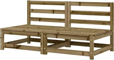 Tuinbanken Hout - Buitenbank Bankje - Genieten Buiten - Modulair Ontwerp - 70x70x67 cm - Naturel