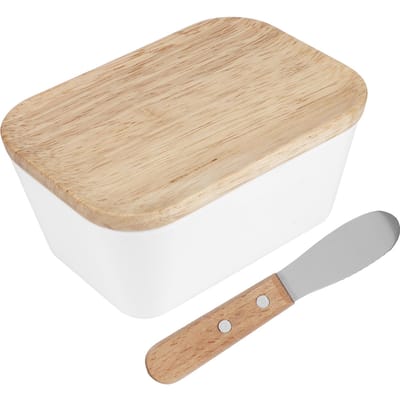 Multifunctionele Botervloot Doos Container met Botermes Keukenaccessoires(250# 250ML beige