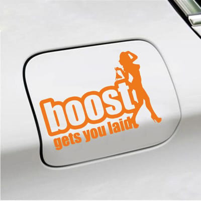 Bumpersticker - Boost Get You Laid - 13 X 18 - Oranje