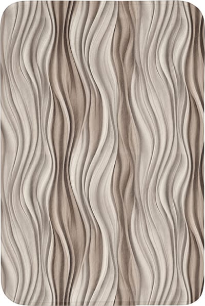 Badmat 60x90 cm - Antislip - Golven - 3D - Crème - Badmatten voor badkamer - Badkamermat - Douchemat - Badkamer mat