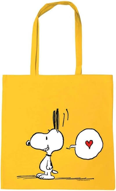 Katoenen tas Snoopy In Love | 100% katoen | Oeko-Tex gecertificeerd | herbruikbare jute tas met Peanuts design