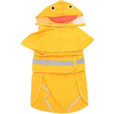Imperméable pour chien Imperméable Transparent PVC Visière Capuche Réglable Veste de Pluie pour Chien pour Animal de Compagnie Extérieur XL orange