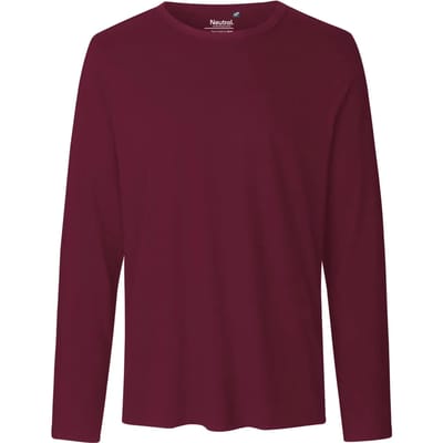 Neutral Men´s Long Sleeve T-Shirt NE61050 - Bordeaux - S