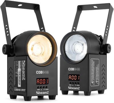 BeamZ set van 2 COB040 Spots - Compacte COB spots - Met dual white LED - 40W