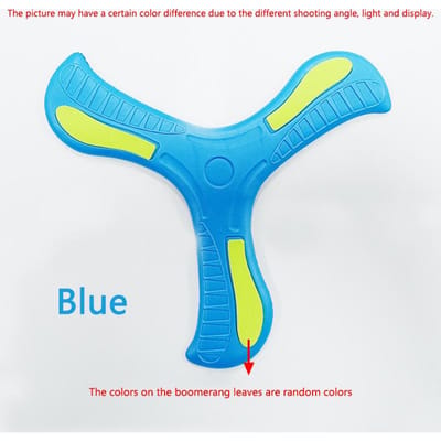 Kinderen Zacht Boemerang Speelgoed Driebladig Kruis Buiten Vliegende Schijf Spellen Interactief Sport Speelgoed voor Volwassenen-kinderen voor Decompressie Cadeau blue
