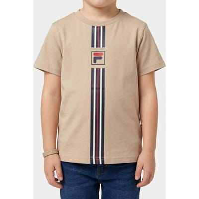 FILA Montereggi Regular Heritage Tape T-shirt White Pepper Maat: 86/92 | T-Shirts Outlet | Unisex | Beige