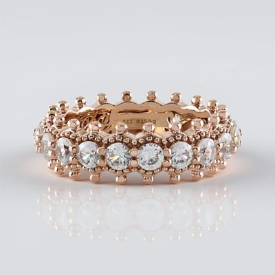 Cavill - Elegante 925 Sterling Zilveren Ring - Roséverguld - 20 Cambodjaanse Zirkoon Rond 2,718 ct - Luxe Damesring