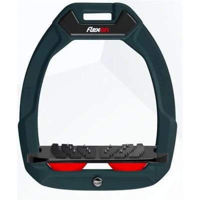 Veiligheidspedaal Paardrijden Ingelengd Ultra Grip Groen/Zwart/Rood Flex-On Safe-On
