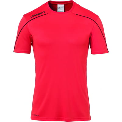 Uhlsport Stream 22 Shirt Korte Mouw Heren - Rood / Zwart | Maat: 2XL
