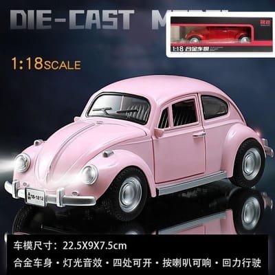 1:18 1955 Kever Klassieke Auto Vintage Legering Auto Model Simulatie Diecast Speelgoed Auto Collectie Met Geluid En Licht