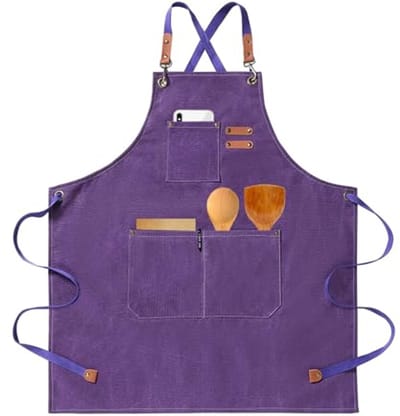 Verstelbaar Keukenschort voor Heren en Dames met 3 Zakken - Ideaal voor Barbecue, Restaurant en Schilderwerk
