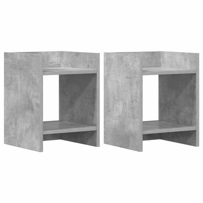vidaXL - Plantenstand - 2 - st - Betongrijs - 30 - x - 30 - x - 40 - cm - Bewerkt - hout