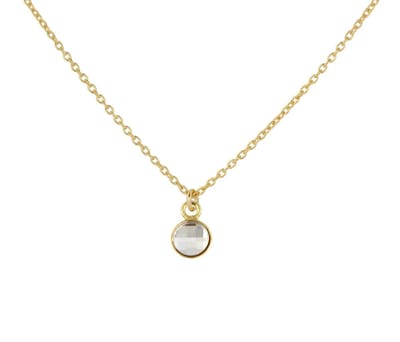 ARLIZI 1802 Ketting Swarovski Kristal Hanger - Verguld - 44 cm