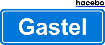 Hacebo - Plaatsnaam Sticker - 29x10 CM - Gastel sticker - Verkeersborden sticker - grappige cadeaus - Gastel