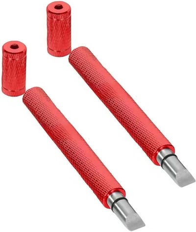 Golf Groove Pencil Sharpener Set - 2 Stuks Aluminium Club Groove Cleaner voor U-vormige en V-vormige Groeven, Onmisbare Golfaccessoire voor Onderhoud en Prestaties