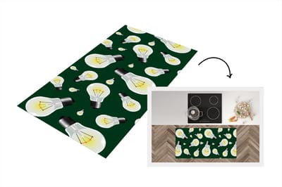 Keukenloper - Loper keuken - Lampen - Patronen - Licht - 120x60 cm - Keukenloper vinyl
