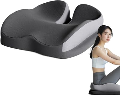 Zitkussen - Orthopedisch kussen - Comfortabel Zitten - Verbeterde drukontlasting - 46 x 42 x 10 cm - Zwart