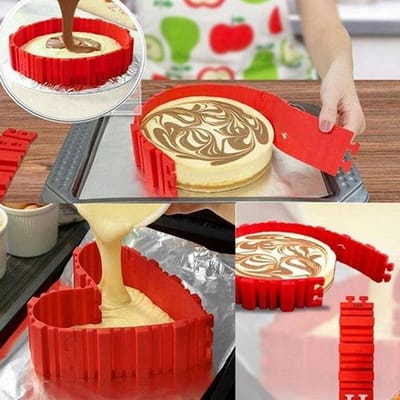 Jumada - Slangen Cake Vorm - Flexibel - Siliconen - Bakvorm  - 4 stuks -  Rood