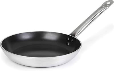 Professionele aluminium koekenpan 20 cm – drielaagse antiaanbaklaag, geschikt voor alle kookplaten (behalve inductie)