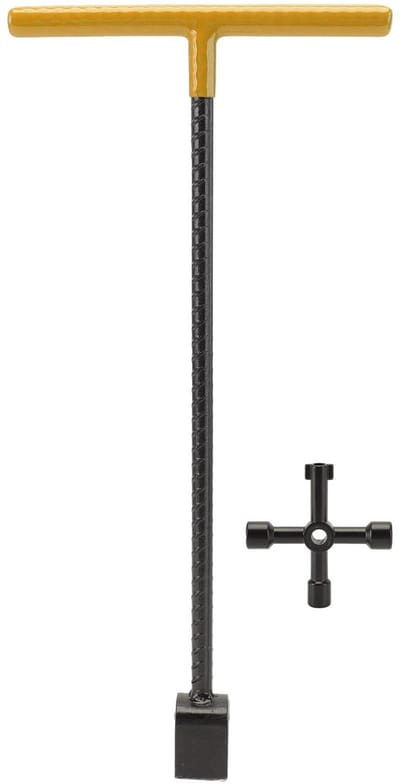 Dailygoods- Waterafsluiter Professionele T-handgreep - Watermeter Sleutel - 4-Weg Sleutel - Robuust Staal - Ergonomisch Ontwerp - Duurzaam Materiaal