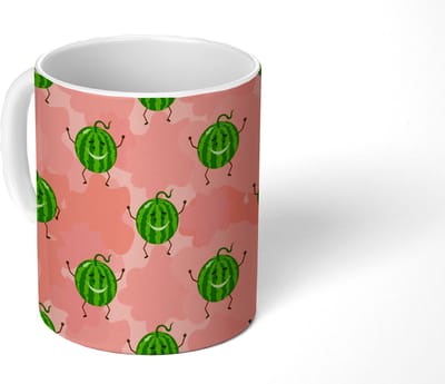 Mok - Koffiemok - Meloen - Patronen - Kawaii - Mokken - 350 ML - Beker - Koffiemokken - Theemok