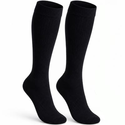 Alyze Compressie kousen - Maat 39-42 - Bed - Hardlopen - Compressie - Sokken - Vliegtuig - Zwart - Hoog - Kousen - Steunkousen