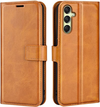 Coverup Hoesje - Geschikt voor Samsung Galaxy A16 Hoesje - Coverup Deluxe Book Case - Bruin