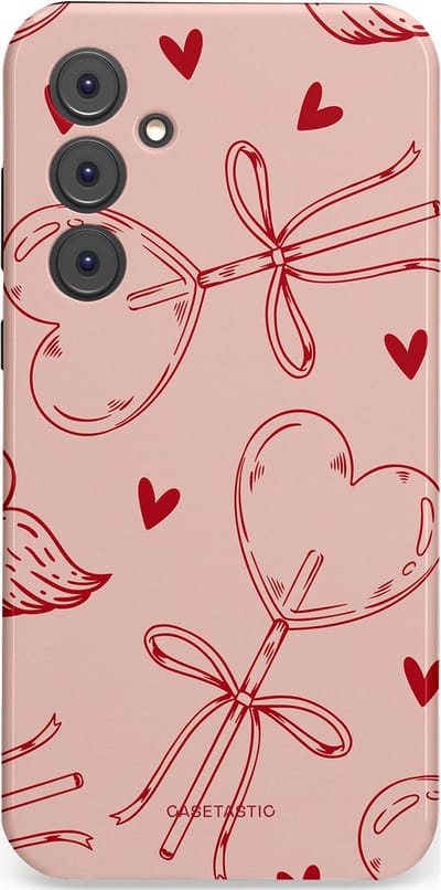 Casetastic Hoesje Geschikt voor Samsung A35 - Stijlvolle Beschermende Duo-layer Case - Zoete strikjes