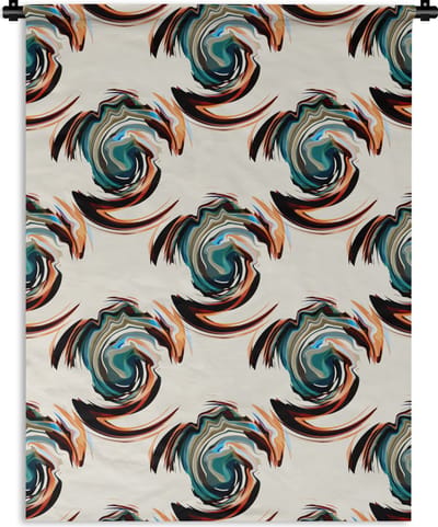 Wandkleed - Wanddoek - Patronen - Abstract - Verf - 150x200 cm - Wandtapijt