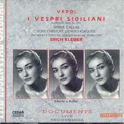 CD ERICH KLEIBER - Verdi: I Vespri Siciliani LV99698 CEDAR ENTERPRIS 1995 Italië Obi Klassiek Gebruikt