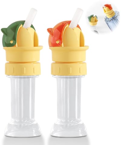 Cosensi - Herbruikbare Drinkfles voor Kinderen - Waterfles met Rietje - Lekvrije Silicone Rietjes - Veilig en Makkelijk te Reinigen - Geschikt voor...