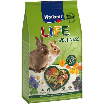 600g Vitakraft Life Wellness dwergkonijnenvoer voor kleine dieren
