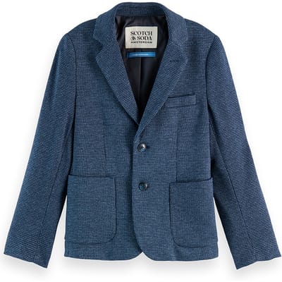 Scotch & Soda Boy Yarn-dyed Knitted Blazer Sky Captain/ Faded Denim Herrin Taglia: 10 | Giacche Outlet | kids | Blu
