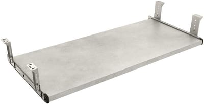Toetsenbordlade Onder Bureau - Verstelbaar Werkstation - Ergonomisch Thuiswerken - Ruimtebesparend Ontwerp - 76 cm Breed - Grijze Steen