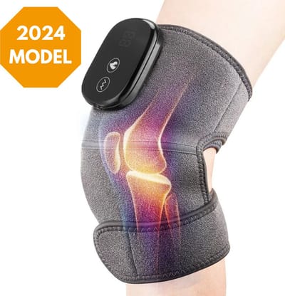 Pro Comfort Knie Massage Apparaat - Draadloos - Knie - Schouder - Elleboog - Kniebrace - Artrose - Grijs