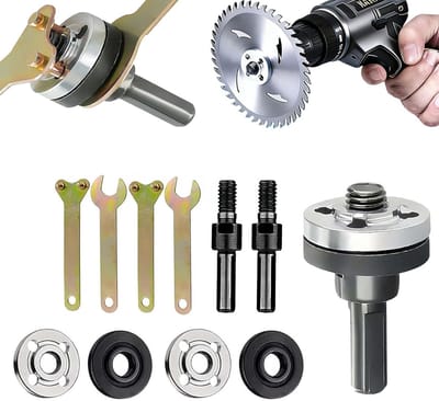 Accessoires voor haakse slijper, 10-delige set met booradapter, conversiestang en pinmoersleutel voor elektrische boormachines en haakse slijpers