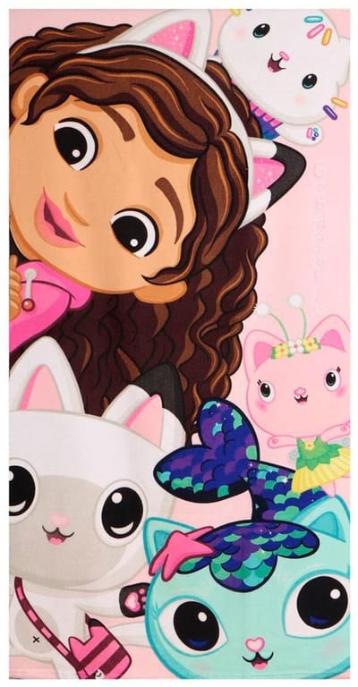 Gabby's Dollhouse strandlaken Playtime sneldrogend 70 x 140 cm - polyester