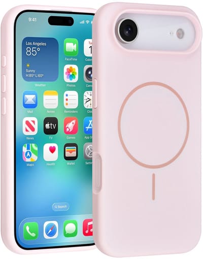 TUNIQ telefoonhoesje voor Apple iPhone 17 Air - MagSafe siliconen backcover - Roze