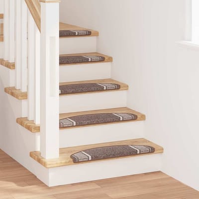 vidaXL - Zelfklevende - trapmatten - 15 - st - 65 - x - 21 - x - 4 - cm - Non-Slip - Bruin