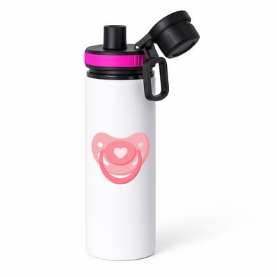 Hacebo® - Speen waterfles met draaidop roze - Kind - Kinderen - Meisje - roze - cadeau voor een baby - water fles - 850ML