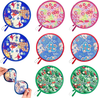 Vouwbare Handventilators - 8 Stuks Ronde Pop-Up Ventilatoren voor Koeling, Bruiloften en Feestdecoratie