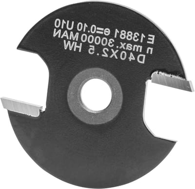 Groefzaagje Hardmetaal - Freesset Schijf - Groeven Frezen - Twee Rechte Snijkanten - 40x2.5 mm - Metaalkleur