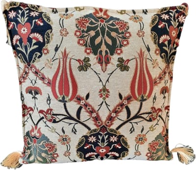 Kussenhoes 43x43 cm | Authentieke Turkse Motieven | Luxe Chenille Stof